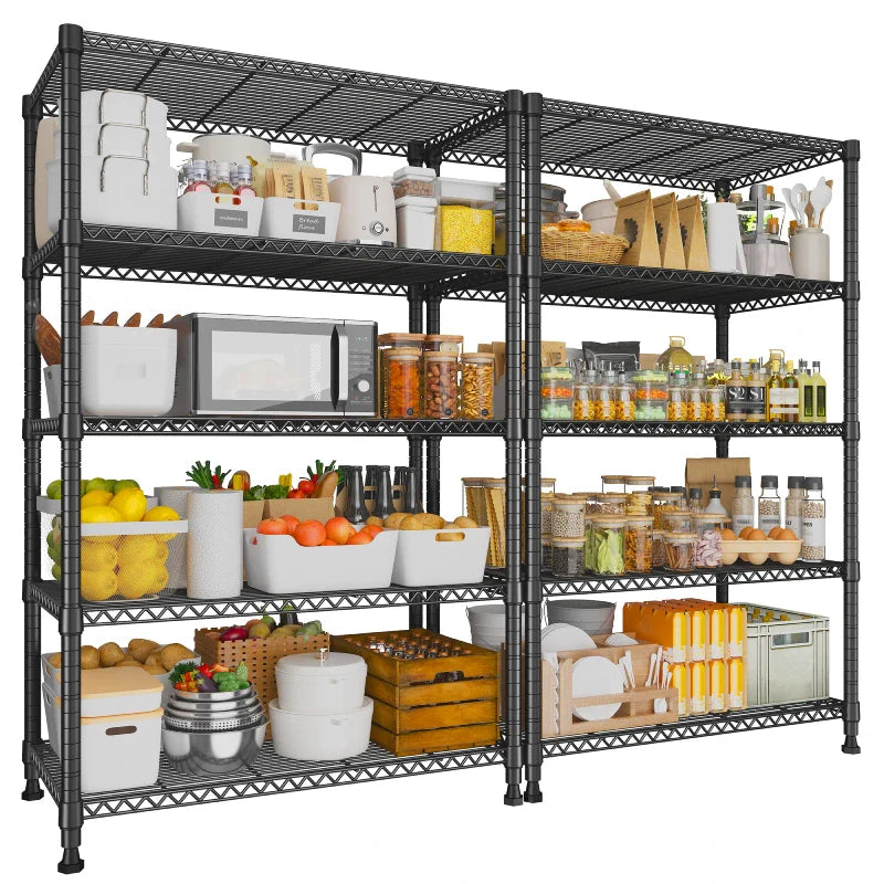 Tall Wire Shelving Units,Adjustable Outdoor Metal Shelves, Storage Shelves for Kitchen Pantry Dorm