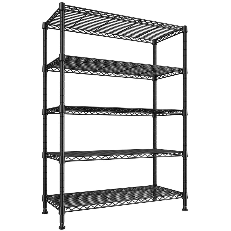Tall Wire Shelving Units,Adjustable Outdoor Metal Shelves, Storage Shelves for Kitchen Pantry Dorm