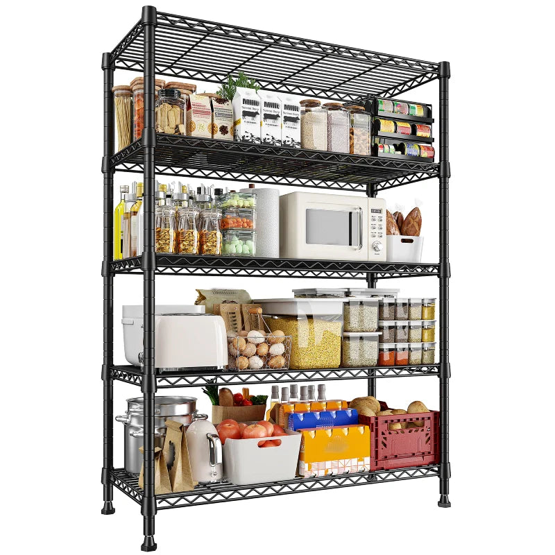Tall Wire Shelving Units,Adjustable Outdoor Metal Shelves, Storage Shelves for Kitchen Pantry Dorm