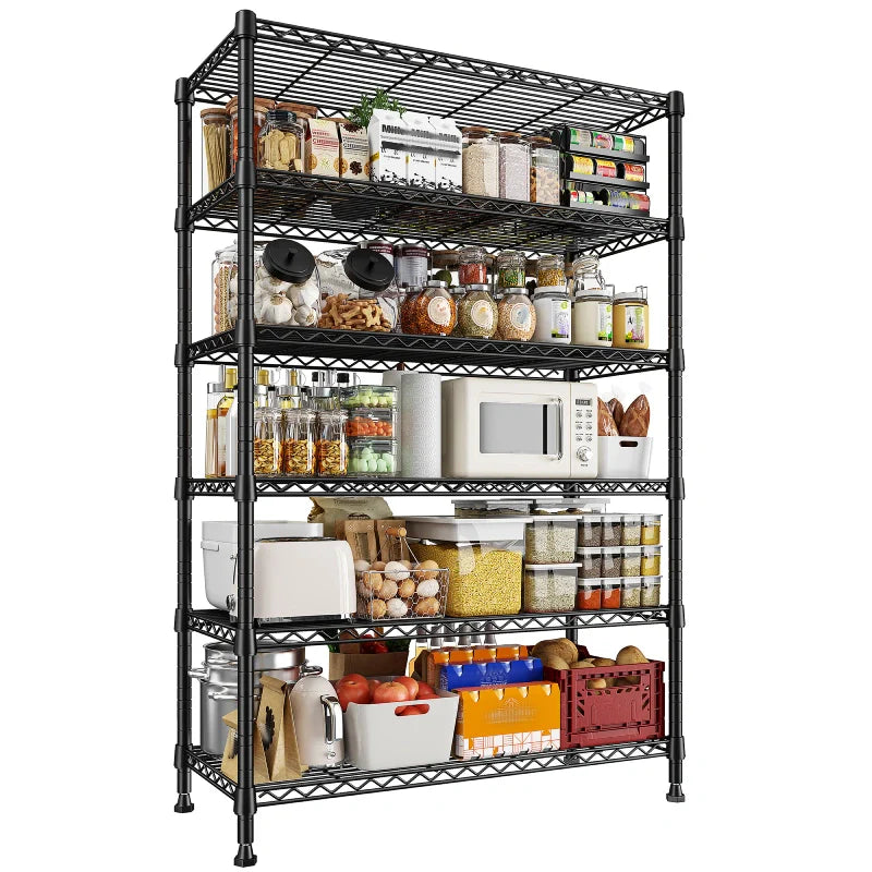 Tall Wire Shelving Units,Adjustable Outdoor Metal Shelves, Storage Shelves for Kitchen Pantry Dorm