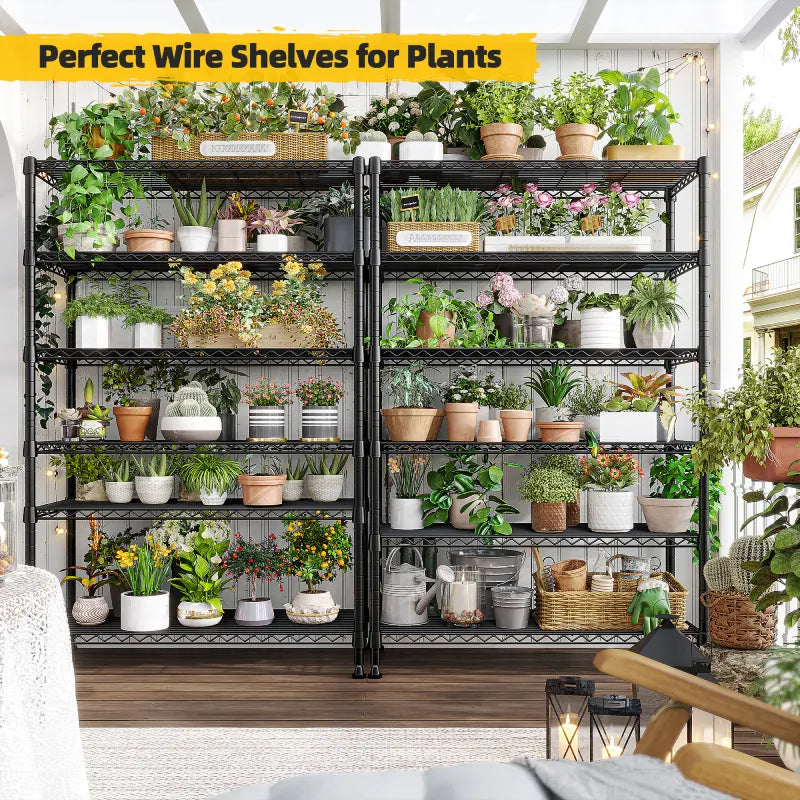 Tall Wire Shelving Units,Adjustable Outdoor Metal Shelves, Storage Shelves for Kitchen Pantry Dorm