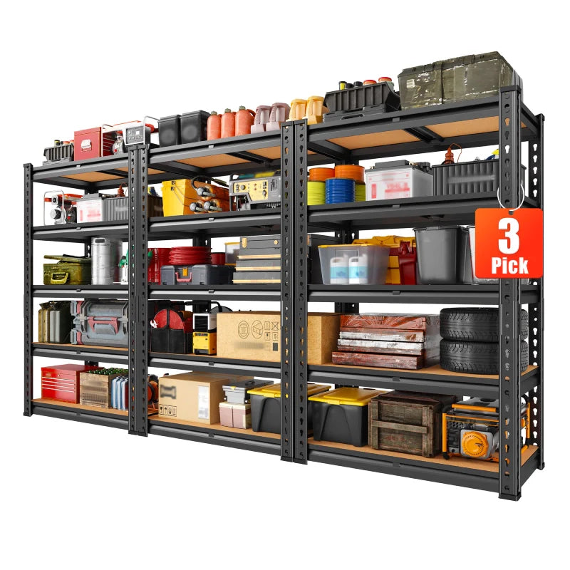 Storage Shelves Load 2020lbs, 5-Tier Adjustable Metal Shelving Units, Shelving Rack for Closet Kitchen Pantry