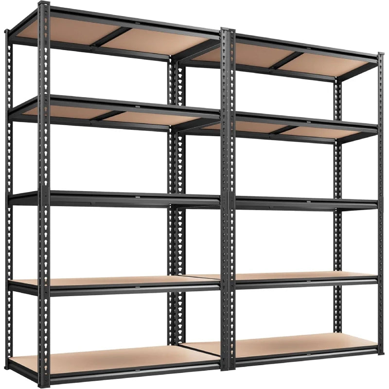 5-Tier Boltless Shelving Units, 2020 lbs Adjustable Steel Garage Shelving Racks for Basement Kitchen Closet