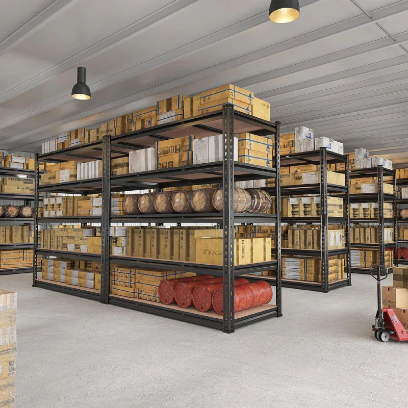 48.2" W Garage Shelf, 3000LBS Heavy Duty Steel Shelving Units, 5-Tier Adjustable Metal Shelves for Basement Warehouse Commercial