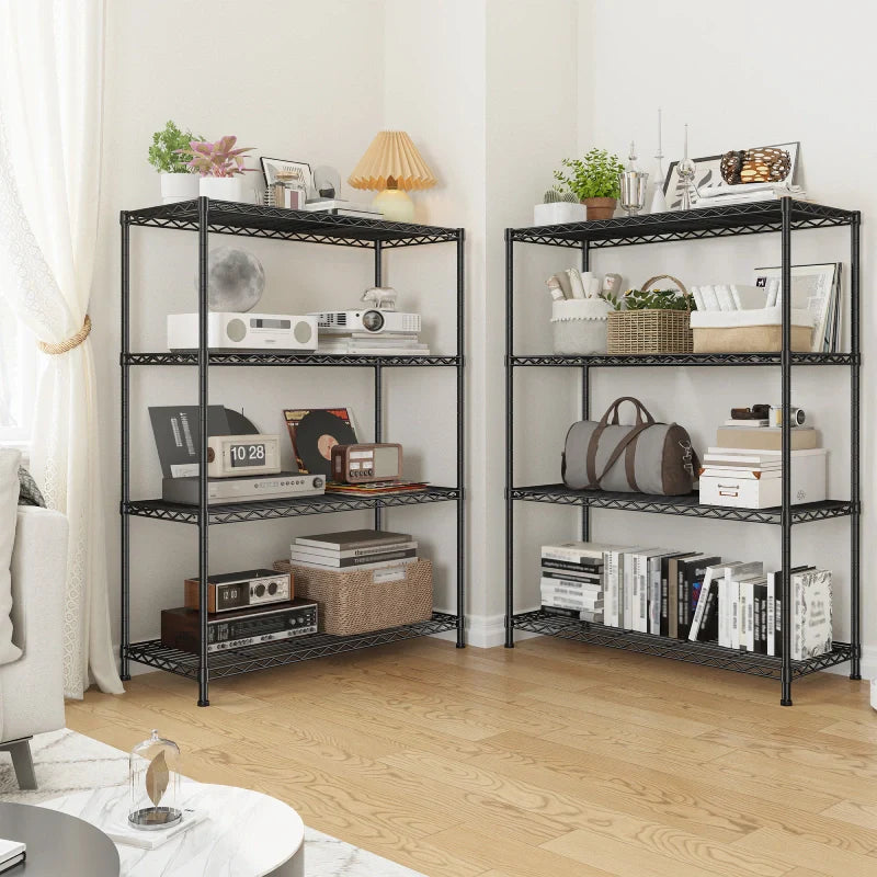 3-Shlef Metal Shelves, Adjustable Steel Wire Shelving Units, Storage Rack for Kitchen Pantry Closet Dorm