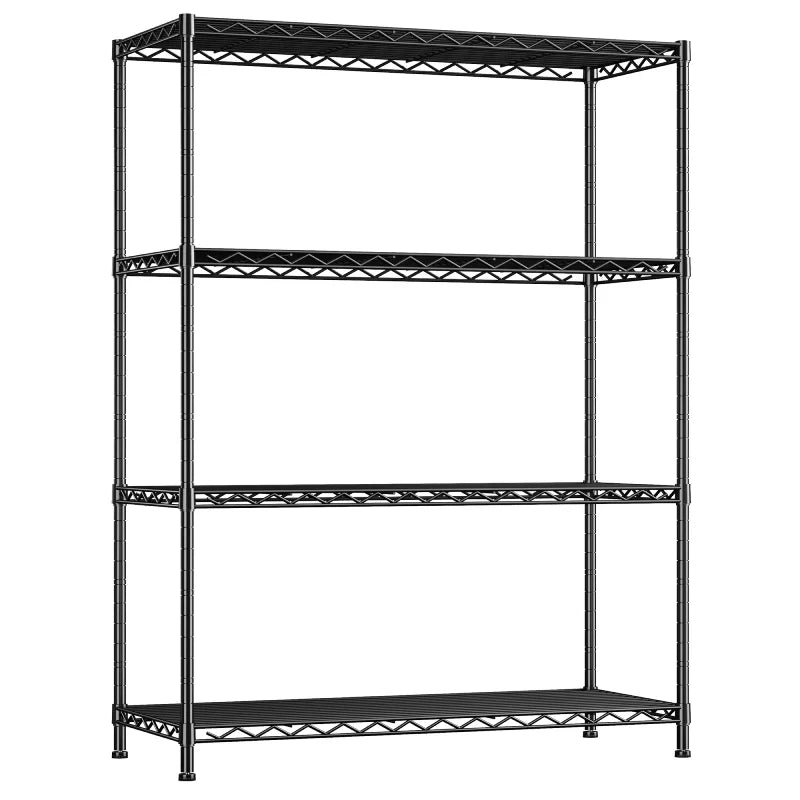 3-Shlef Metal Shelves, Adjustable Steel Wire Shelving Units, Storage Rack for Kitchen Pantry Closet Dorm