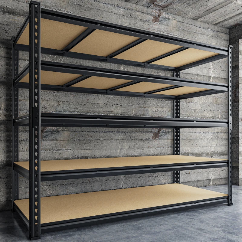 59.8”W Boltless Shelving Units, 6-Tier Heavy Duty Steel Garage Shelf Load 3000lbs, Commercial Shelving Rack for Pantry Kitchen Basement