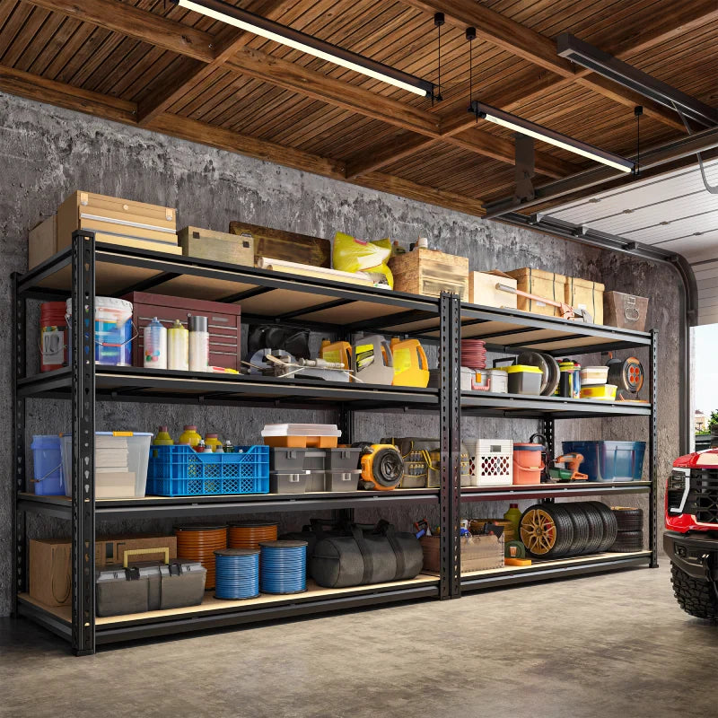 55"W Boltless Shelving Units, 6-Tier Heavy Duty Freestanding Garage Shelves Load 3060lbs, Steel Storage Racks for Pantry Basement Commercial