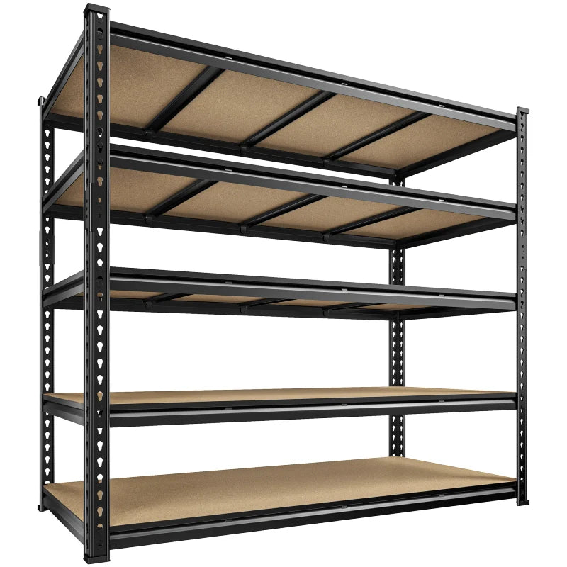 55"W Boltless Shelving Units, 6-Tier Heavy Duty Freestanding Garage Shelves Load 3060lbs, Steel Storage Racks for Pantry Basement Commercial