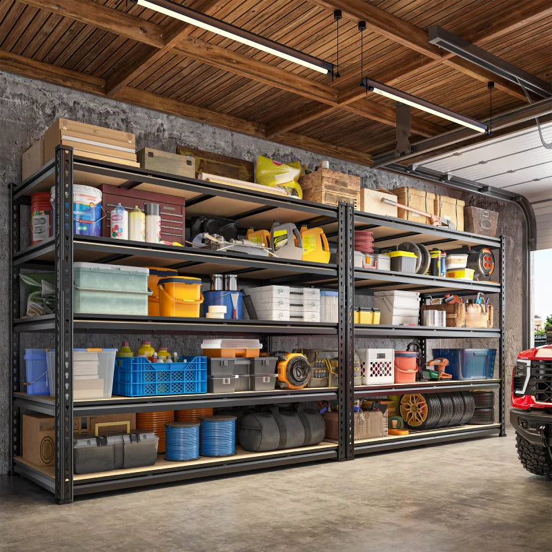 55"W Boltless Shelving Units, 6-Tier Heavy Duty Freestanding Garage Shelves Load 3060lbs, Steel Storage Racks for Pantry Basement Commercial