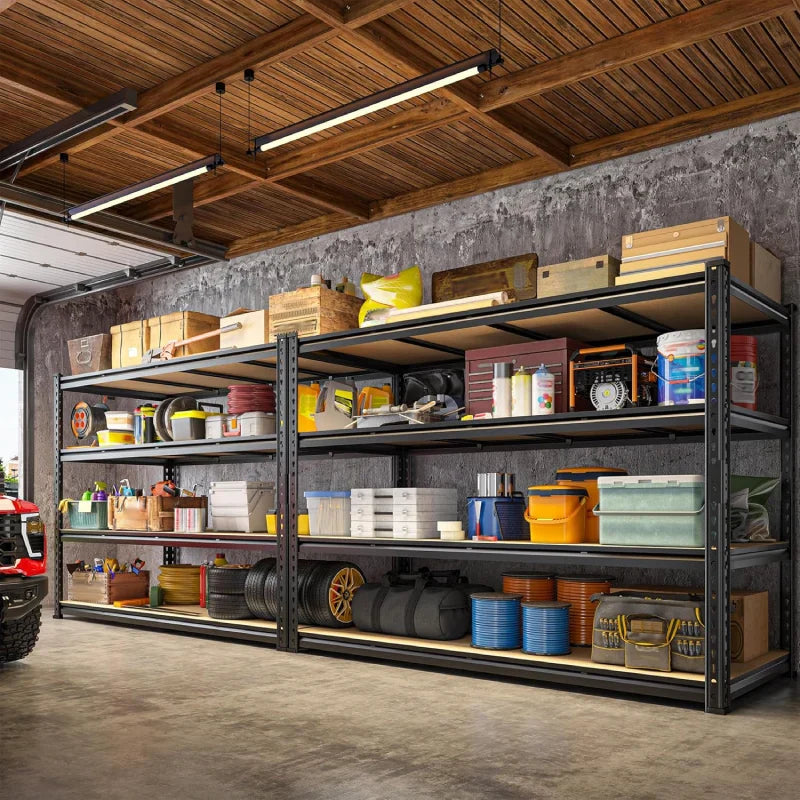 59.8”W Boltless Shelving Units, 6-Tier Heavy Duty Steel Garage Shelf Load 3000lbs, Commercial Shelving Rack for Pantry Kitchen Basement