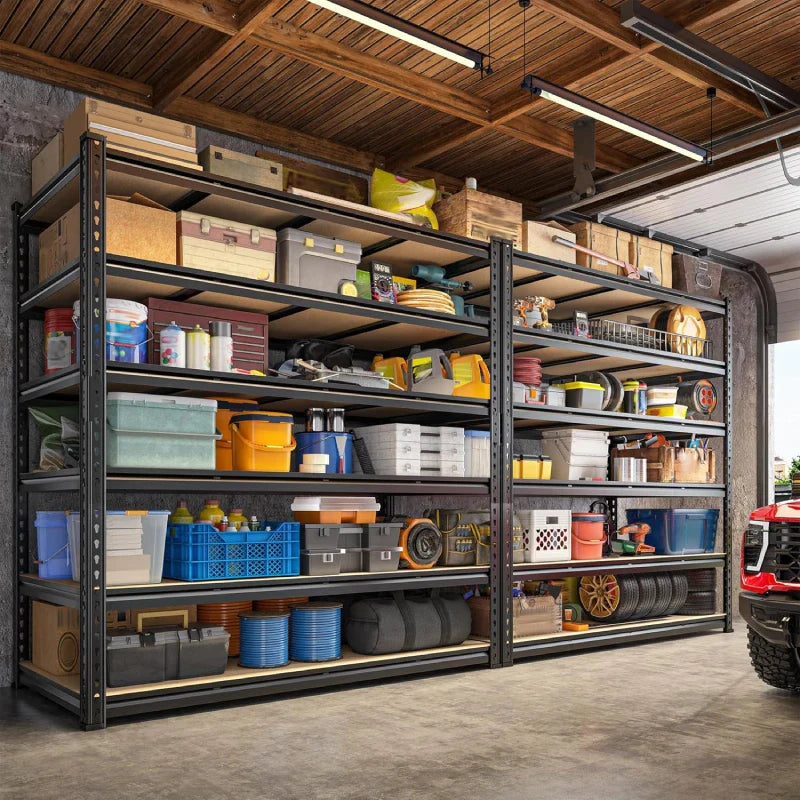 55"W Boltless Shelving Units, 6-Tier Heavy Duty Freestanding Garage Shelves Load 3060lbs, Steel Storage Racks for Pantry Basement Commercial