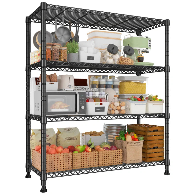 Tall Wire Shelving Units,Adjustable Outdoor Metal Shelves, Storage Shelves for Kitchen Pantry Dorm