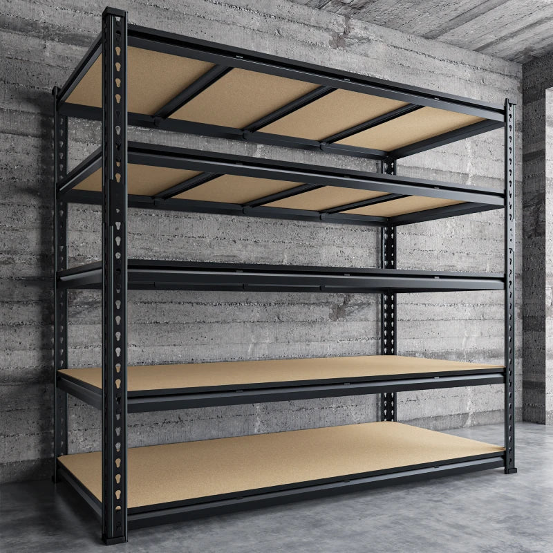 55"W Boltless Shelving Units, 6-Tier Heavy Duty Freestanding Garage Shelves Load 3060lbs, Steel Storage Racks for Pantry Basement Commercial