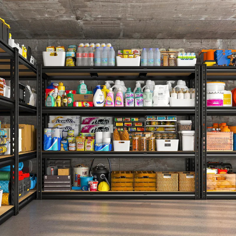 2 Pack 48"W Storage Shelves, 3000lbs Steel Shelving Racks, Freestanding Garage shelving for Basement Warehouse