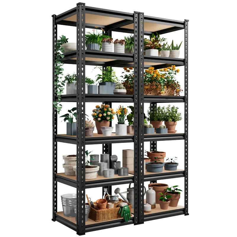 16"W Corner Shelves, 6-Tier Adjustable Storage Shelving Units, 2250lbs Corner Shelf for Living Room Pantry Dorm