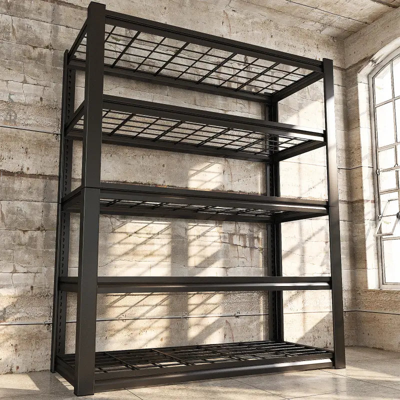 72"H 5-Tier Storage Shelves for Basement 2550LBS Adjustable Shelving for Garage Warehouse Pantry