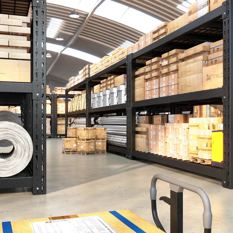 3-Tier 8250 LBS Heavy Duty Storage Rack 66 in High Adjustable Industrial Steel Shelving Unit for Garage, Warehouse Basement