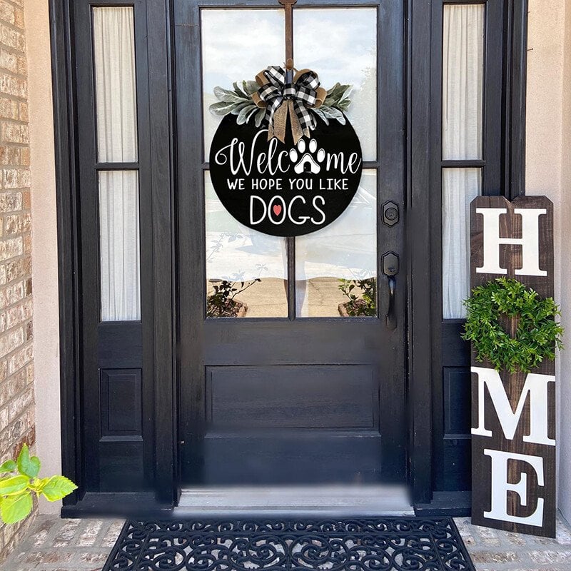 【🔥Big Sale🔥】🐕We Hope You Like Dogs, Welcome Wreath Sign