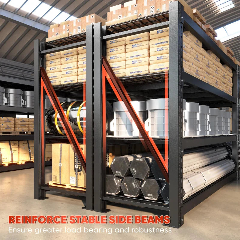 9400LBS Heavy Duty Industrial Shelving 72"H Garage Shelving 4 -Tier Adjustable Storage Shelves for Warehouse, Garage, Basement Shop