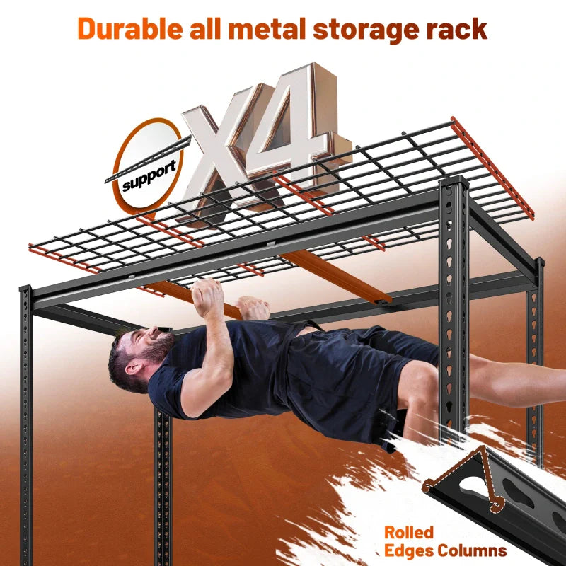 Garage Shelving 48"W x 72"H 5-Tier Storage Shelves 3000 LBS Heavy Duty Shelving Adjustable for Garage, Basement, Warehouse
