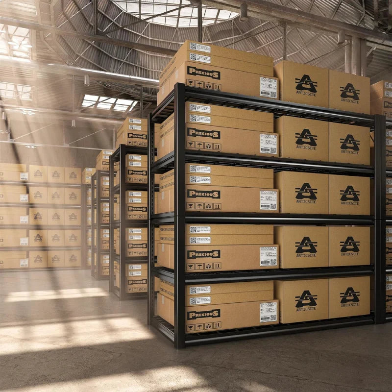 5 Tier 48"W x 72.2"H Storage Shelves for Basement 2500LBS Metal Shelving Unit for Garage, Warehouse, Industrial, basement