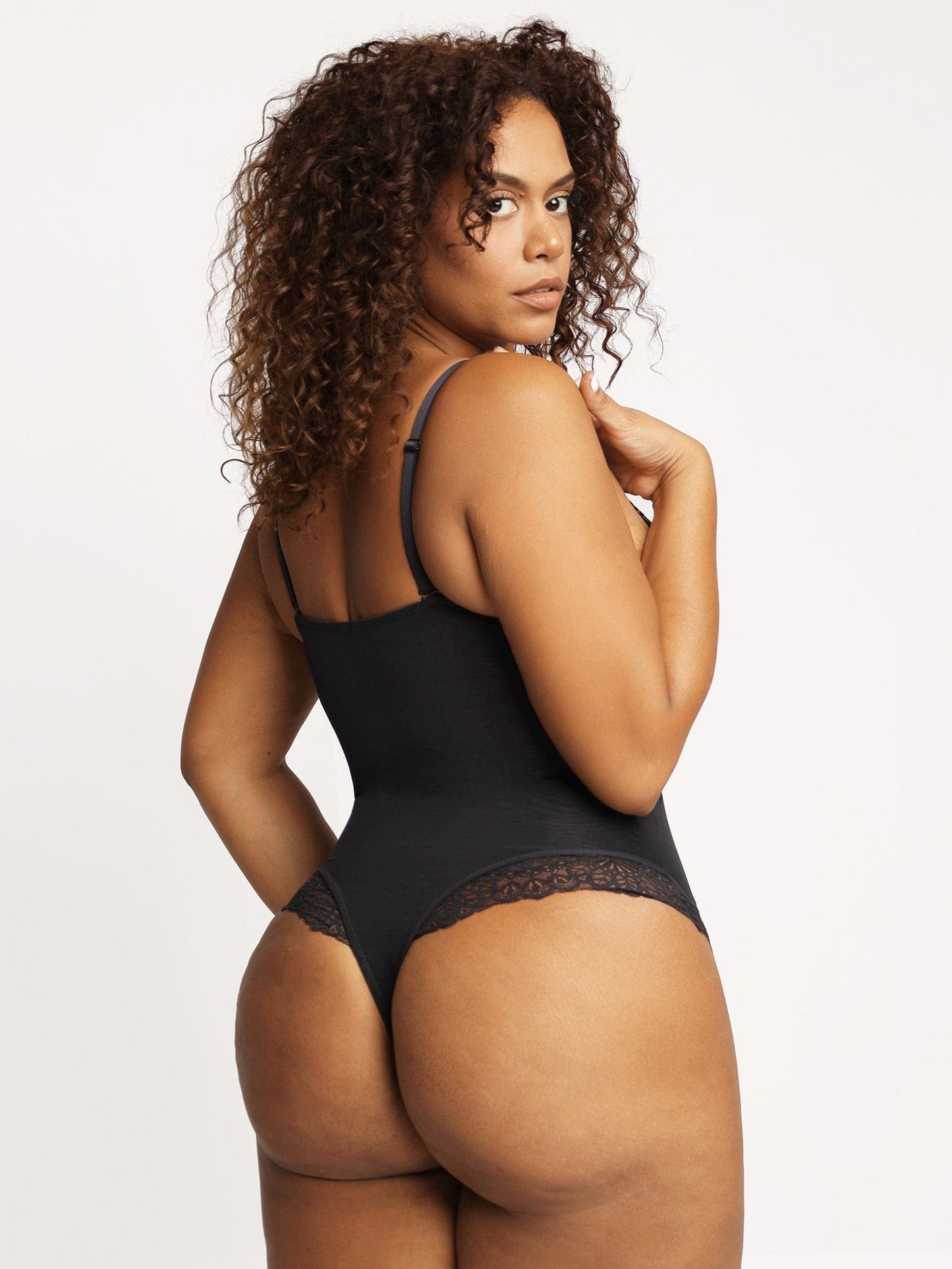【🔥Big Sale🔥】【80% off for a limited time】Shapewear Lace Deep-V Neck Bodysuits or Faux Leather Skirts