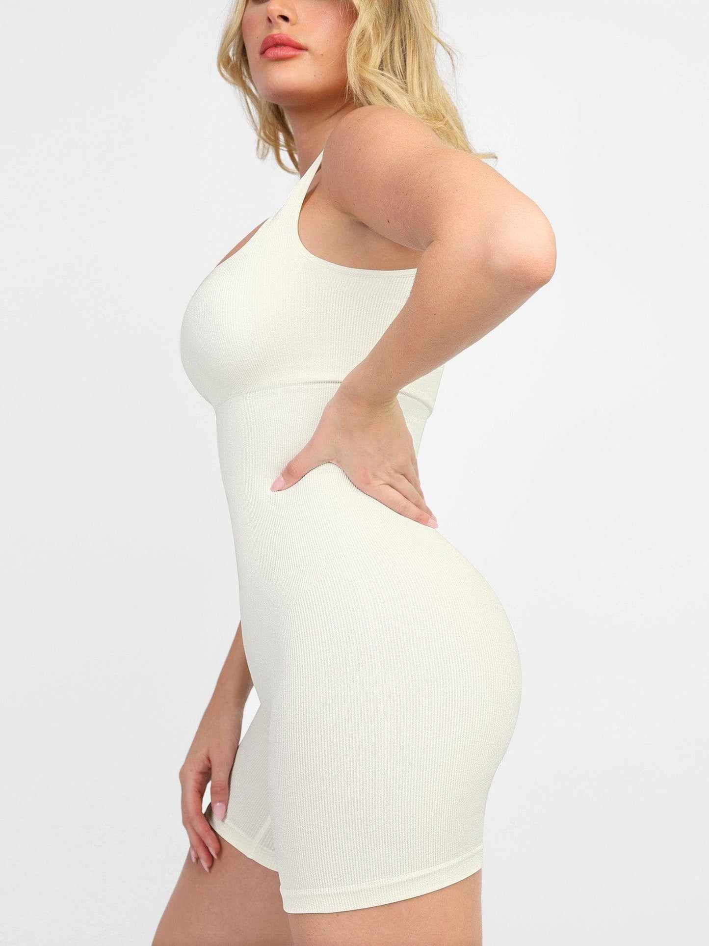 【🔥Big Sale🔥】【80% off for a limited time】Shapewear Seamless Square Neck Workout Jumpsuit or Romper
