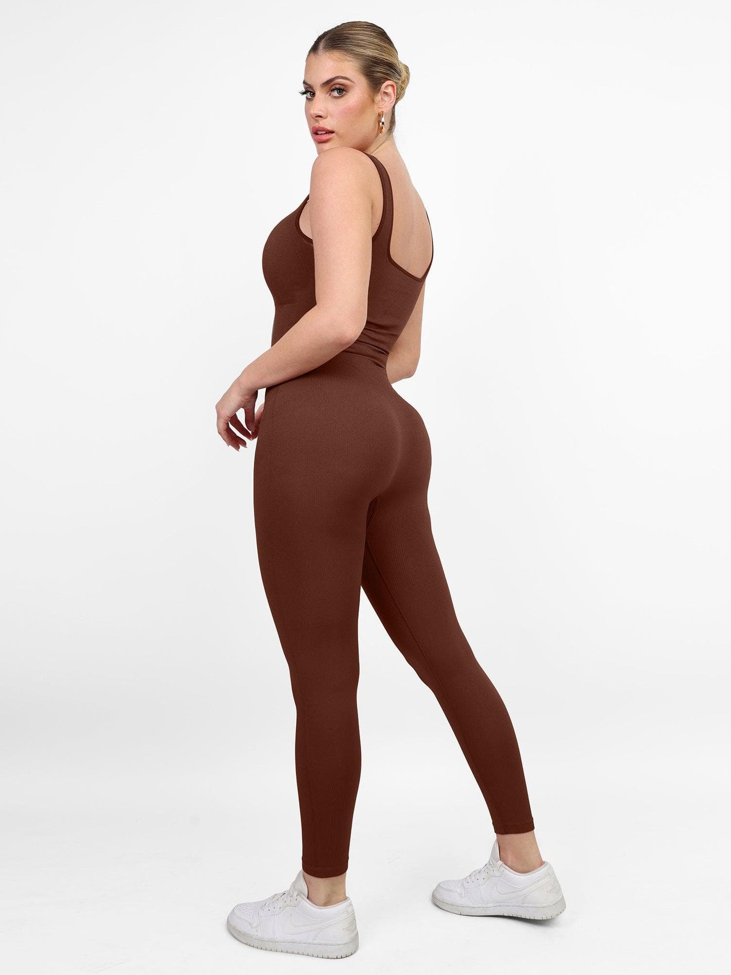 【🔥Big Sale🔥】【80% off for a limited time】Shapewear Seamless Square Neck Workout Jumpsuit or Romper