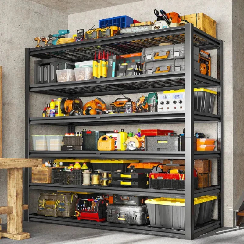 55.2"W 3500LBS Industrial Shelving 6-Tier Adjustable Heavy Duty Shelves for Garage Basement Warehouse
