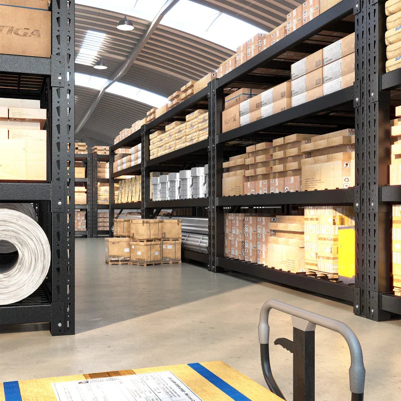 60"W 11000LBS Ultra Heavy-Duty Garage Shelving 72" H Industrial Shelving Adjustable 4-Tier Metal Garage Shelving Unit for Warehouse, Commercial, Shop, Basement