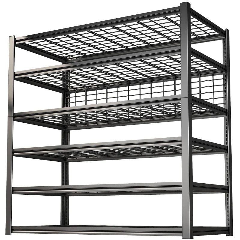 7 Tiers Industrial Shelving 3500LBS Heavy Duty Garage Shelving 48"W Adjustable Storage Racks for Basement Warehouse Garage