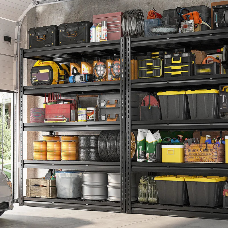 Garage Shelving 48"W x 72"H 5-Tier Storage Shelves 3000 LBS Heavy Duty Shelving Adjustable for Garage, Basement, Warehouse