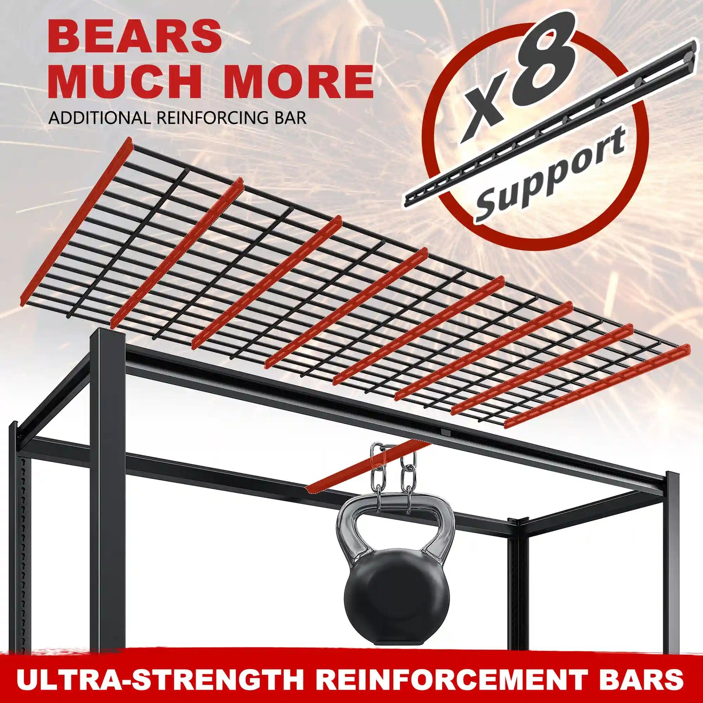 55.2"W Heavy Duty Garage Shelving 5 Tiers Storage Shelves 3000LBS Pantry Rust-Proof Industrial Shelving for Warehouse, Basement & Commercial