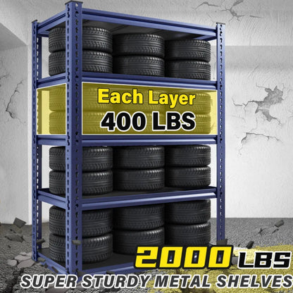 31.7" W Storage Shelves 2000 lbs Adjustable 5-Tier Metal Shelving Units and Storage Rack Shelf