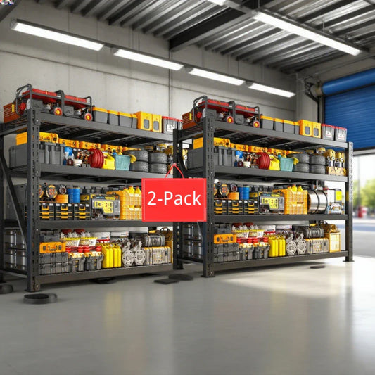 9400LBS Heavy Duty Industrial Shelving 72"H Garage Shelving 4 -Tier Adjustable Storage Shelves for Warehouse, Garage, Basement Shop