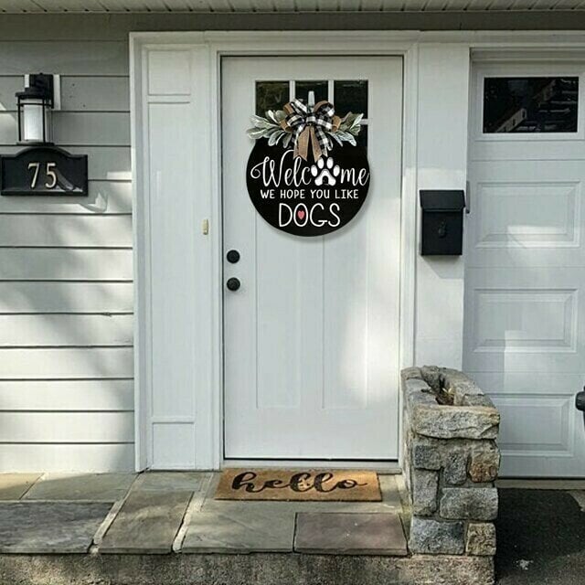 【🔥Big Sale🔥】🐕We Hope You Like Dogs, Welcome Wreath Sign