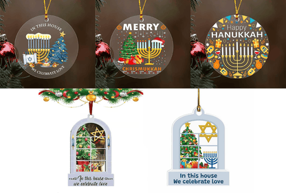 Christmas Hanukkah Acrylic Ornament