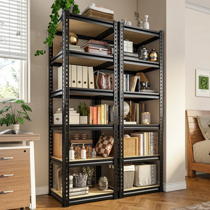 16"W Corner Shelves, 6-Tier Adjustable Storage Shelving Units, 2250lbs Corner Shelf for Living Room Pantry Dorm