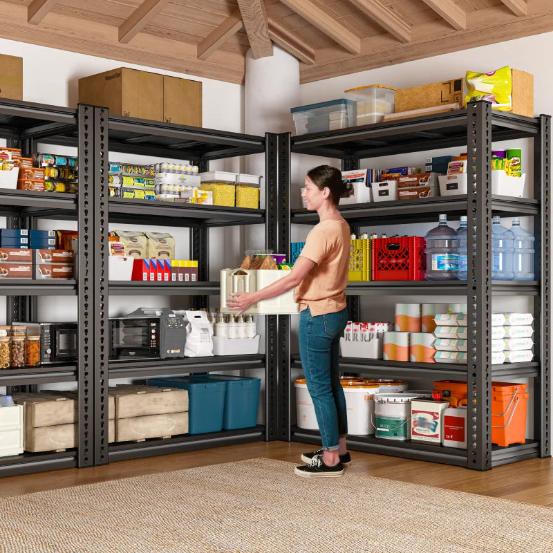 31.7" W Storage Shelves 2000 lbs Adjustable 5-Tier Metal Shelving Units and Storage Rack Shelf