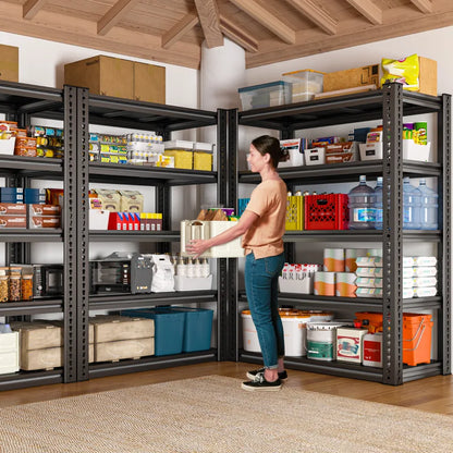 31.7" W Storage Shelves 2000 lbs Adjustable 5-Tier Metal Shelving Units and Storage Rack Shelf