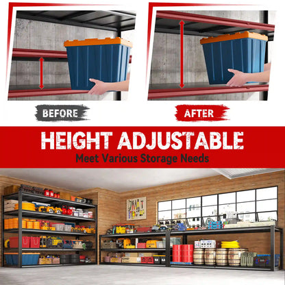 78"H Storage Shelves 3100LBS Garage Shelving Heavy Duty Adjustable Metal Shelves Unit for Storage Rack