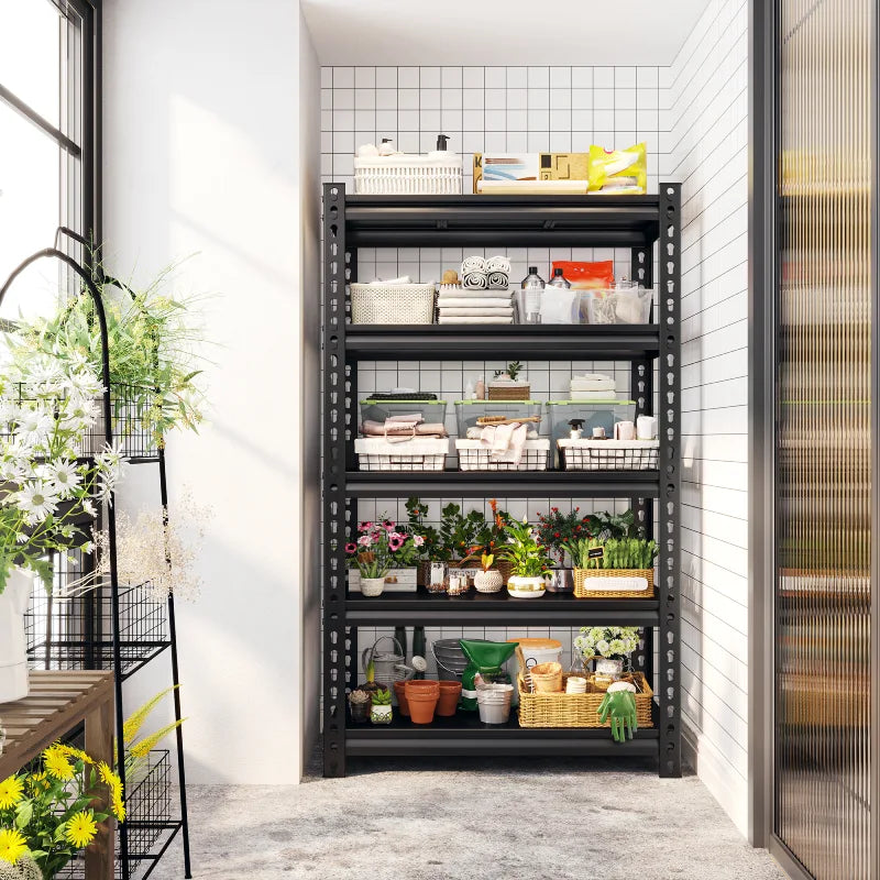 28"W Shelving and Racking 1600 Lbs Adjustable Storage Shelving for Pantry,Garage and Storage Room.