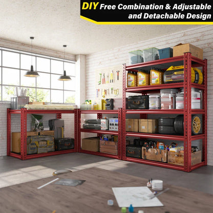 31.7" W Storage Shelves 2000 lbs Adjustable 5-Tier Metal Shelving Units and Storage Rack Shelf