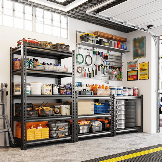 28"W Shelving and Racking 1600 Lbs Adjustable Storage Shelving for Pantry,Garage and Storage Room.