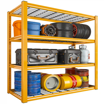 59.9H 4 Tiers Industrial Shelves Adjustable Shelving for Garage Warehouse Basement Loads 2200LBS