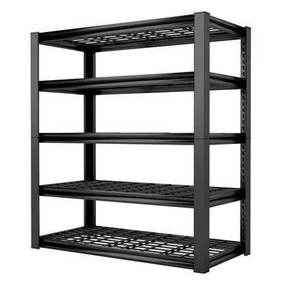 2 Packs 72" H 2500LBS Storage Shelves  5-tier  Adjustable Shelving Units for  Basement  kitchen Garage Pantry