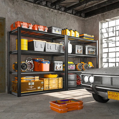 59.9H 4 Tiers Industrial Shelves Adjustable Shelving for Garage Warehouse Basement Loads 2200LBS