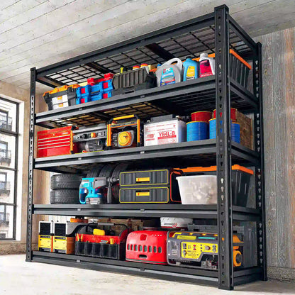 Food Store Shelves 5-Tier Adjustable Shelving 48"W x 72"H 2750 LBS for kitchen, Warehouse, Basement, Workshop