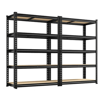 Set of 2 Garage Storage Shelves, 27.6”W Metal Shelves Adjustable, 2000LBS Storage Rack for Pantry Kitchen Commercial